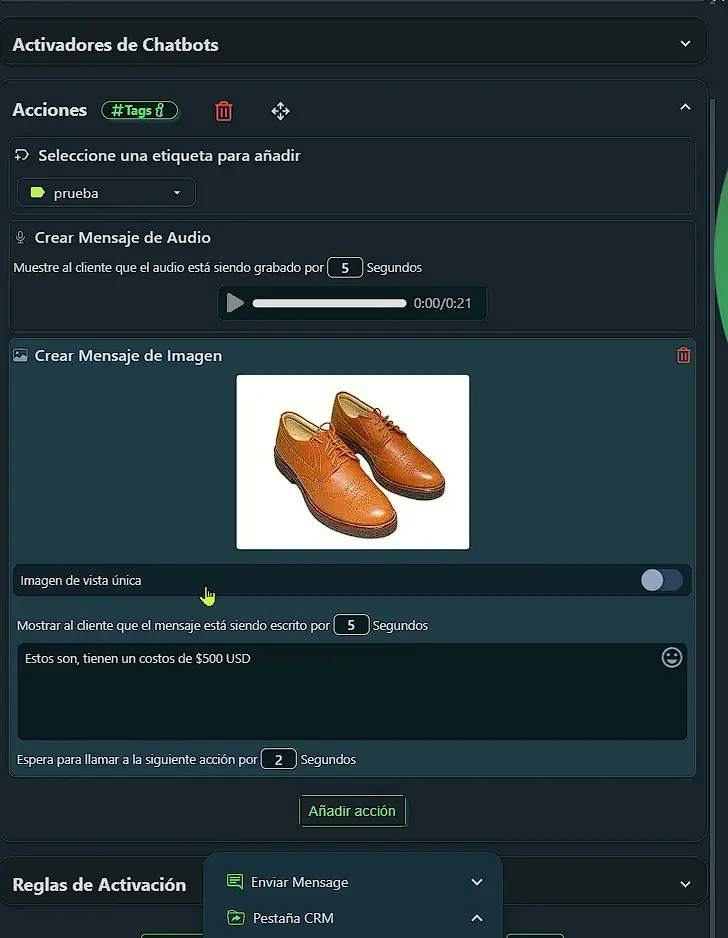 usando Chatbots Dentro de los kanban CRM