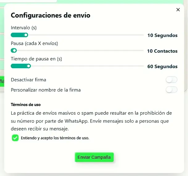 Vista previa de los tiempos de envío