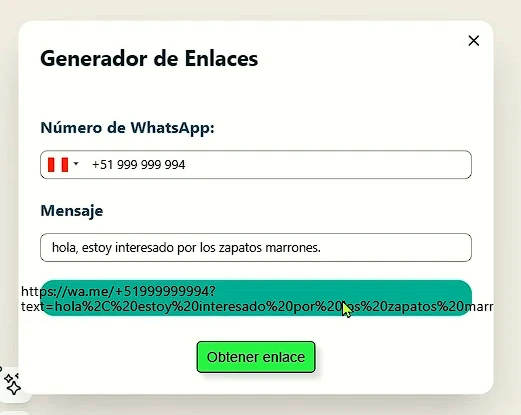 generando un enlace personalizado para nuestra web