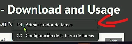 Acceder al Administrador de Tareas