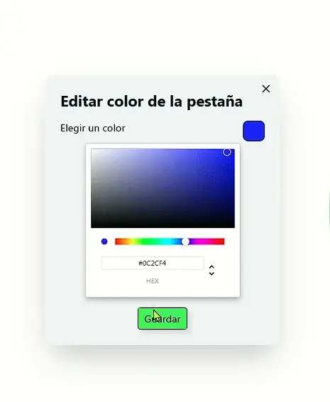 personaliza el color y nombre de tus pestañas