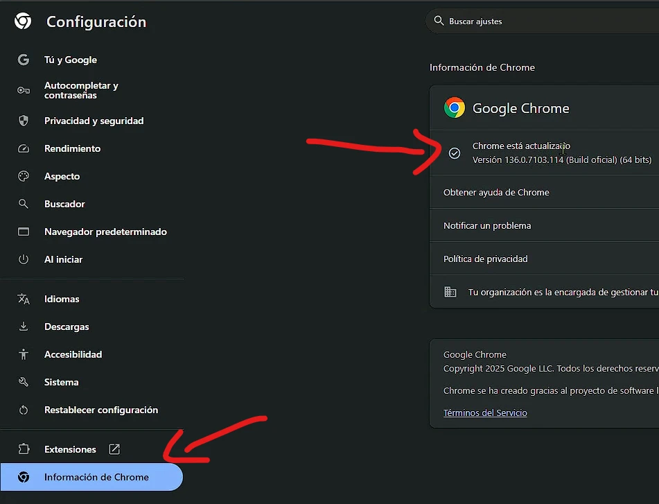 Verificar que esté actualizado a la última versión, sino actualizar